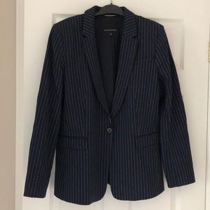 Banana Republic Navy Pinstripe Blazer